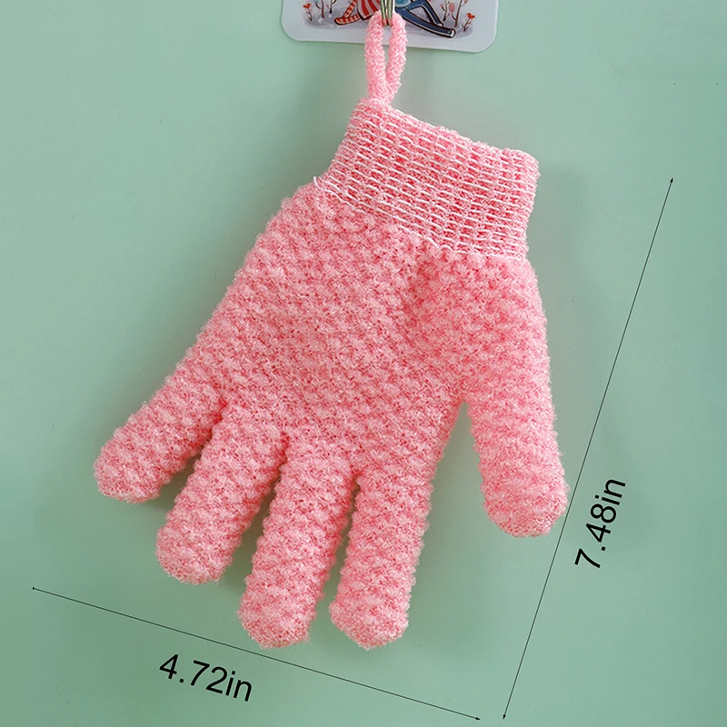 ถูผ้าเช็ดตัวห้านิ้วถุงมืออาบน้ําฝักบัวFrostedโคลนเครื่องมืออาบน้ําFrostedผ้าเช็ดตัวอาบน้ําเครื่องมือขัดถุงมืออาบน้ํา 1Pc
