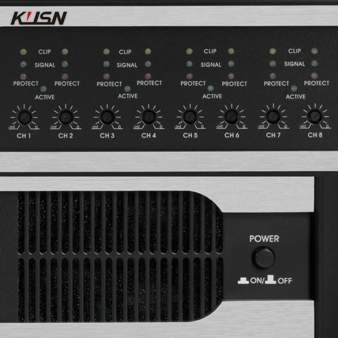 300Wx8 8 Ohm Professional CLASS D Digital Amplifier Stereo Power Factor Correction High-End Large Performances Bars Party
