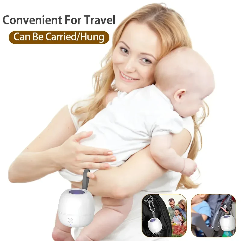 Xiaomi Portable Pacifier Disinfection Travel Rechargeable Pacifier Sterilizer Case  With UV Light Cleans Within 180 Seconds New