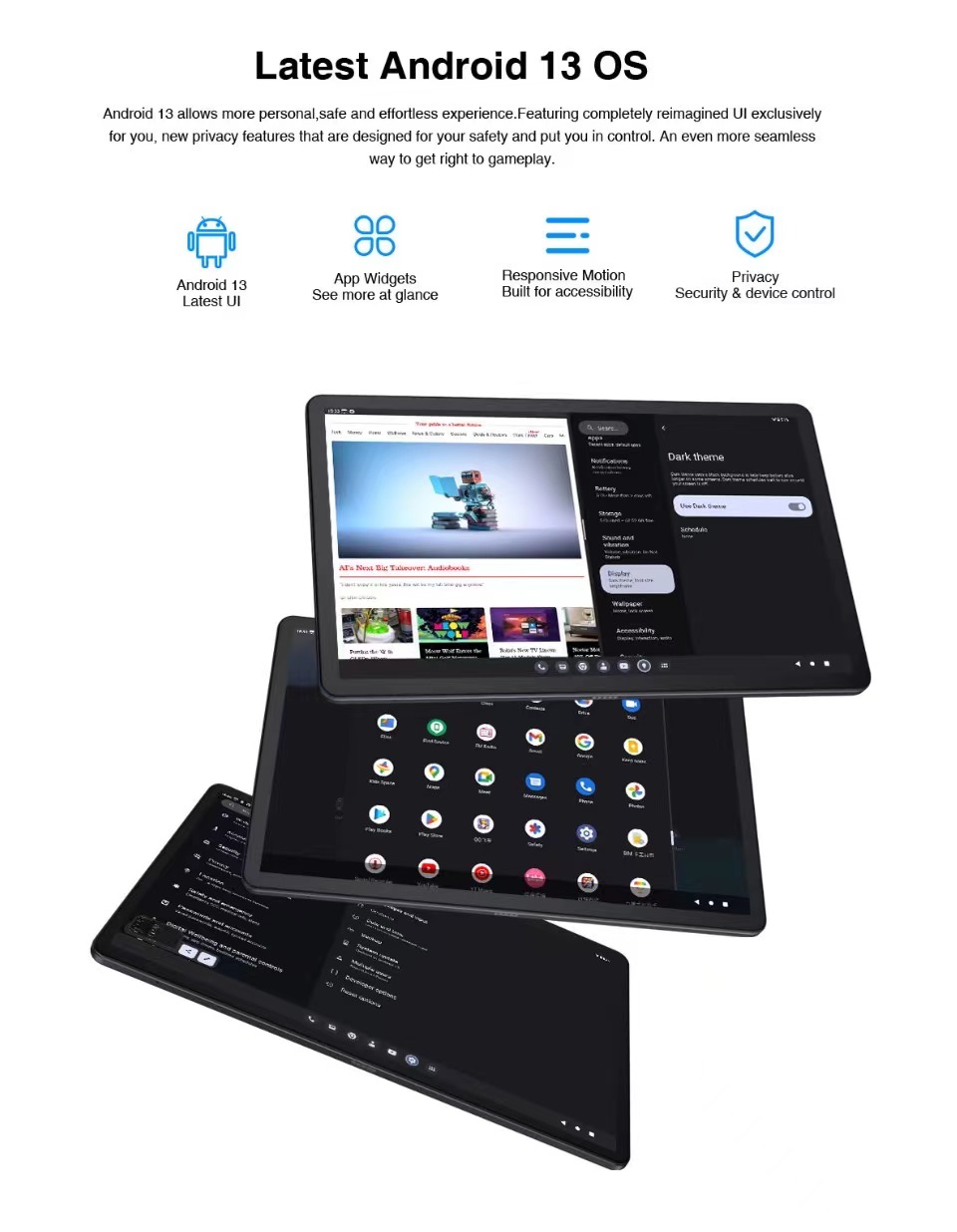 N-one NPad X MTK G99 8-Kerne Tablet PC 10,95'' Android 13 Schnellladung 8600 mAh MAX 8+8 GB 128 GB 2000*1200 FHD IPS 4G LTE Wi-Fi