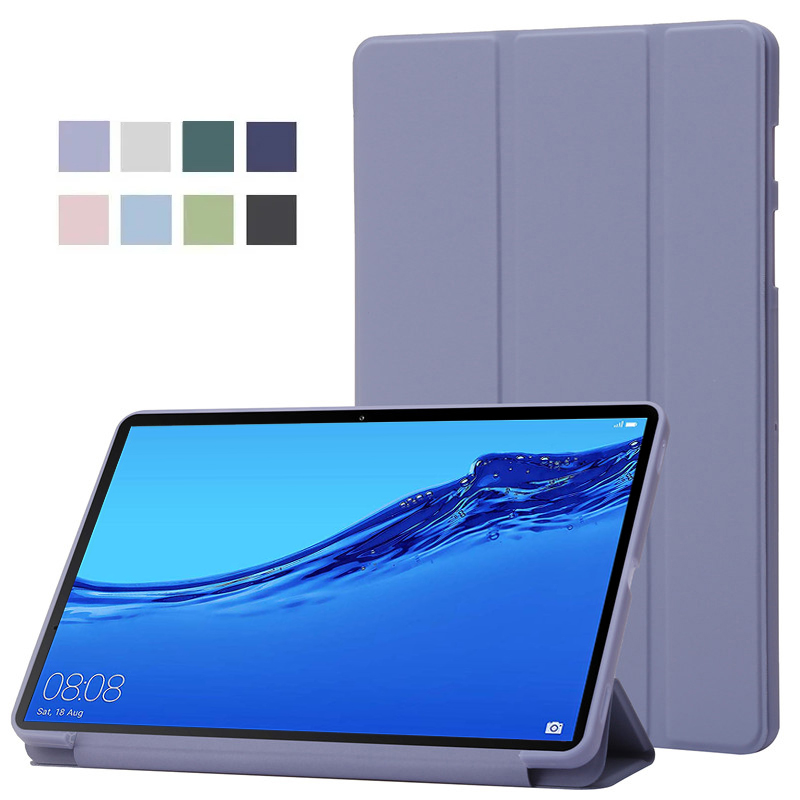 Чехол Funda для Huawei Mediapad M5 Lite 10,1, тройной кожаный чехол с мягкой подставкой для планшета Huawei Mediapad M5 Lite, чехол 10 1 дюйм