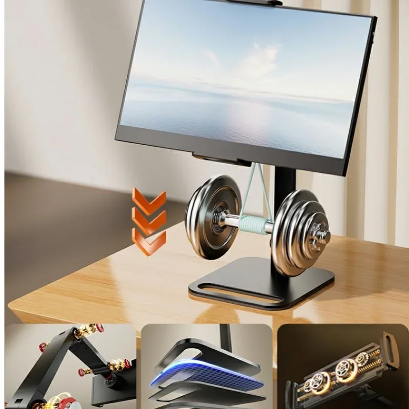 Universele monitorstandaard, bureauhouder voor 12-17,3 inch displays, VESA-montage, uitbreidbare basis, verticaal scherm opvouwbaar