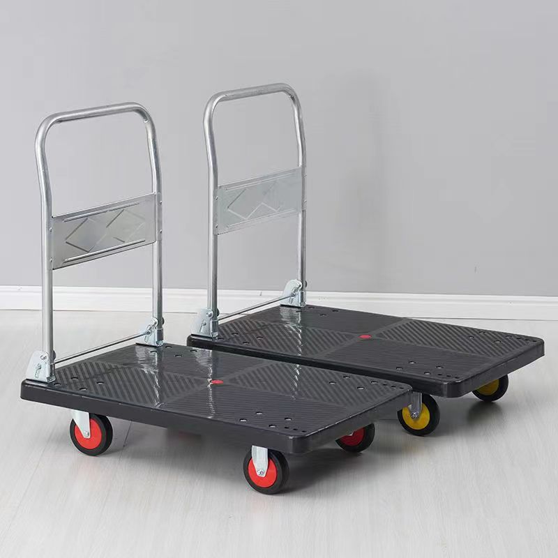 trolley pulling goods four-wheeled flatbed cart pushing goods truck folding trolley express trailer