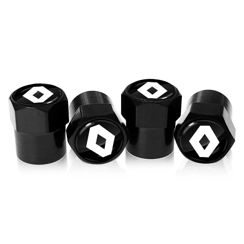 ใหม่ 4 ชิ้นรถล้อยางวาล์ว Caps Air Stem ครอบคลุมอุปกรณ์เสริมสําหรับ Renault Koleos Clio Laguna 2 Megane 2 3 Duster Logan Captur