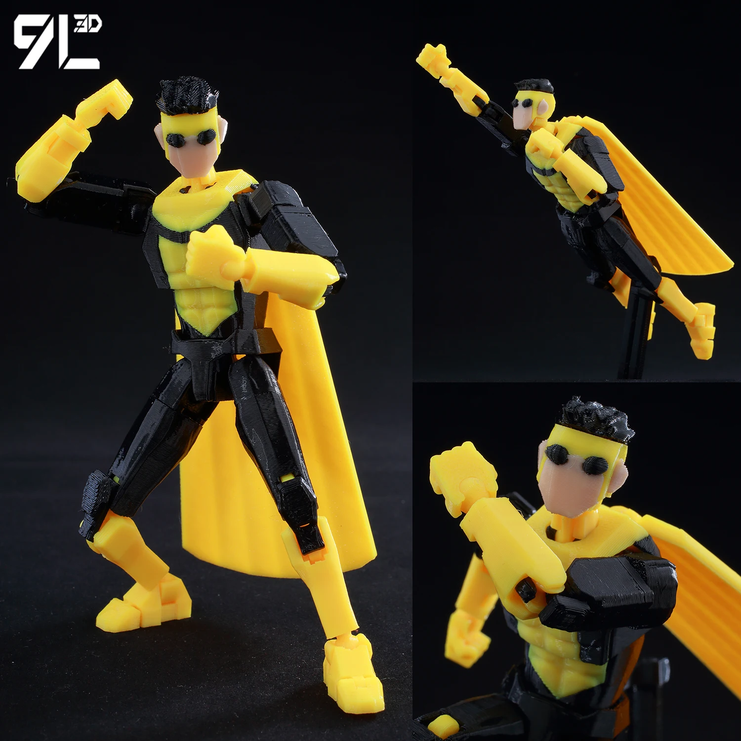 9L3D Lucky 13 Invincible Boy Action Figure, 3D Printed Anime Model, Multi-Jointed Poseable Collectible Toy, Gift for Fans