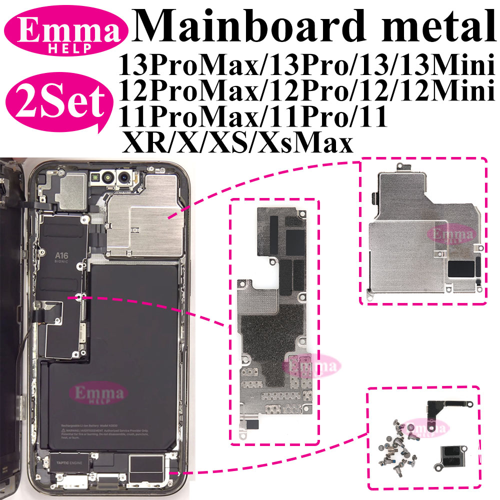 2Set Innere Metall LCD Batterie Abdeckung Platte mit Schrauben Für iPhone 11 12 13 Pro Max XS XR X halterung Halter Clip Schraube Teile
