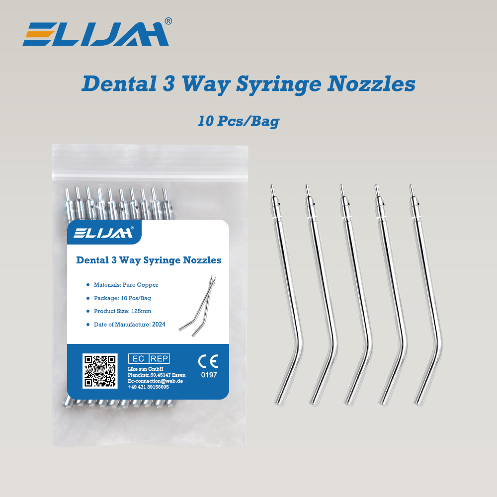 10 stks Rvs Dental Air Triple Spuit 3 Way Dental Air Waternevel Spuit Nozzles Tips Voor Tanden Whitening