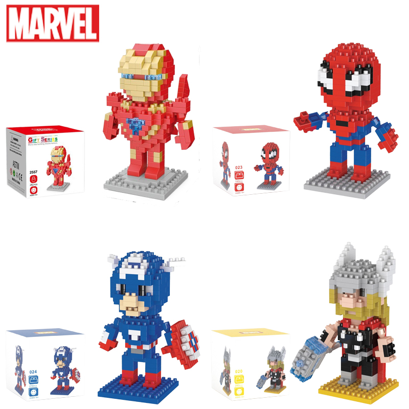 Marvel Legends lega marvel Spider Man bloques de construcción Iron Man bloque personaje de dibujos animados bloque de construcción Capitán América juguetes para niños