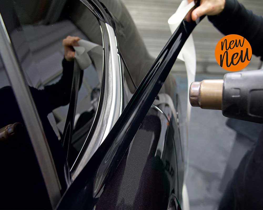 Glänzend schwarze Vinyl Wrap Strip Tape Car Wrap Folie für Fensterverkleidung Türschutzfolie 3/5/7/10 cm