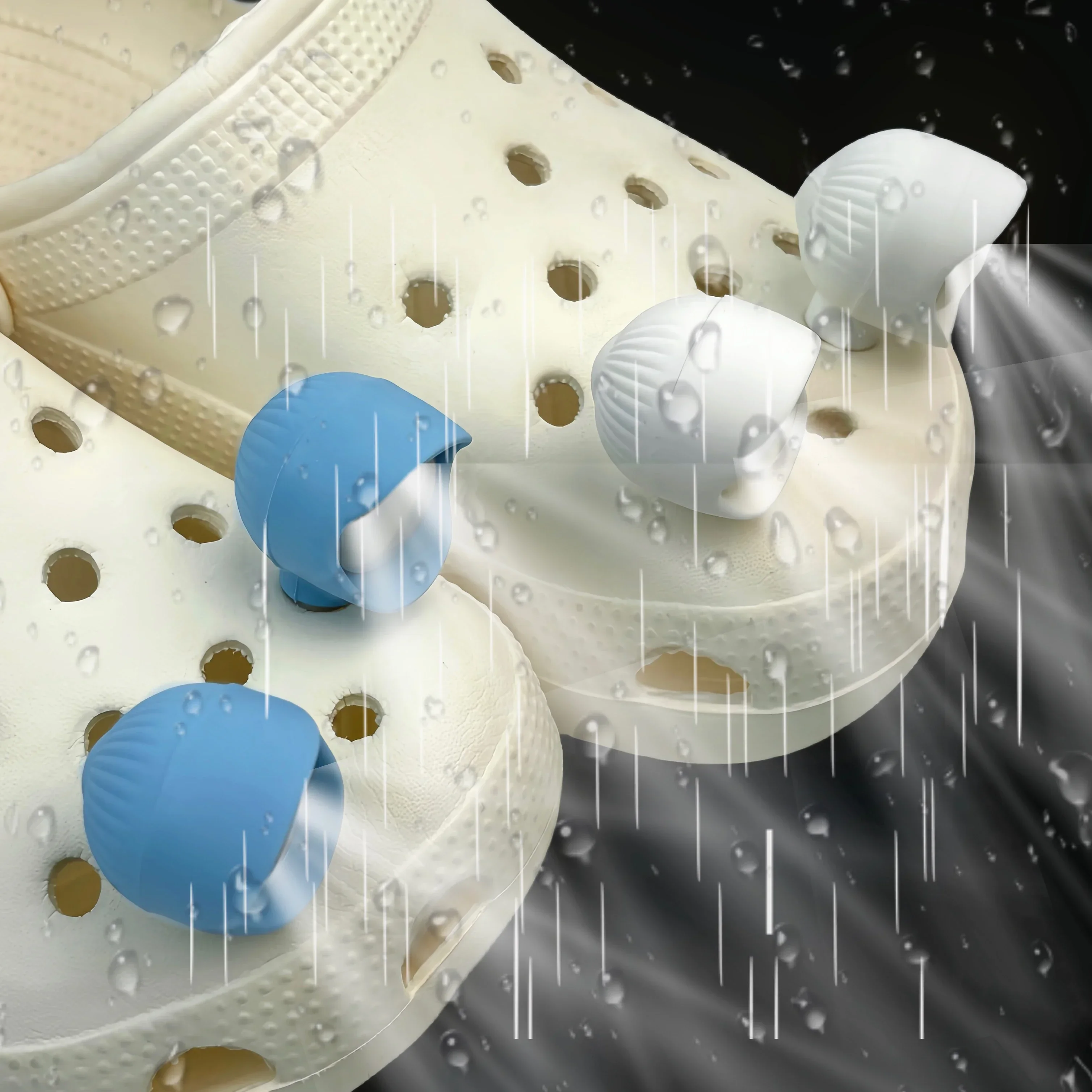Dijes de luz LED para zapatos, linterna de arcoíris, accesorios de decoración, sandalia, 2 unidades por juego