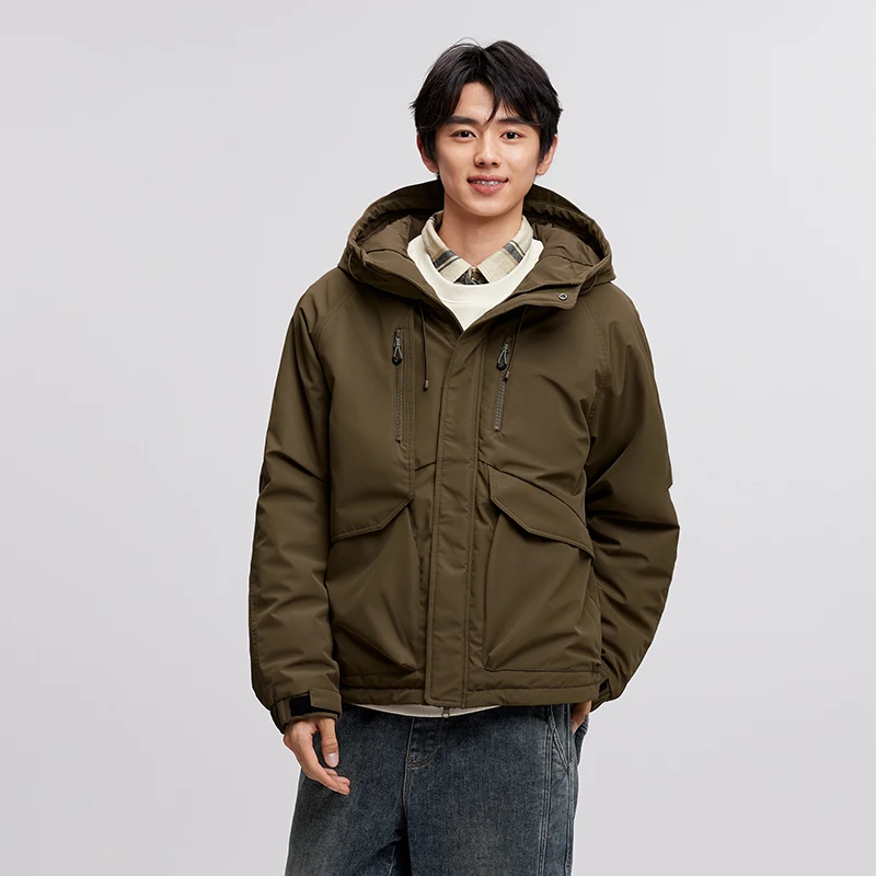 Semir Baumwolle gefütterte Jacke Herren 2024, Winter, wasserdicht, ölbeständig, schmutzabweisend und winddicht, Oberbekleidung, locker