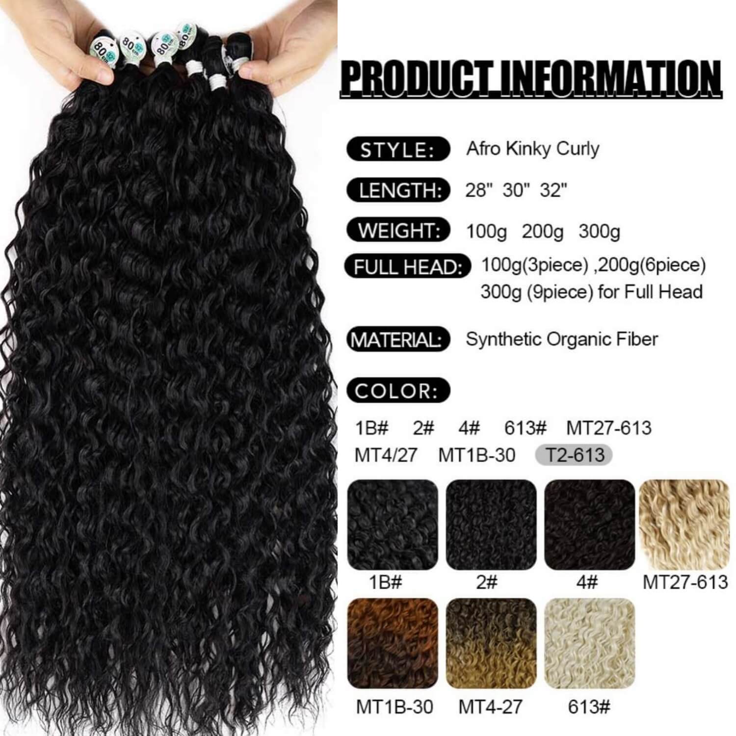 Synthetische lockige Haarbündel, Wasserwellen-Haarwebart, Anjo Plus Jerry Curly Hair Extensions, organische Eisseide, hochwertiges Weben