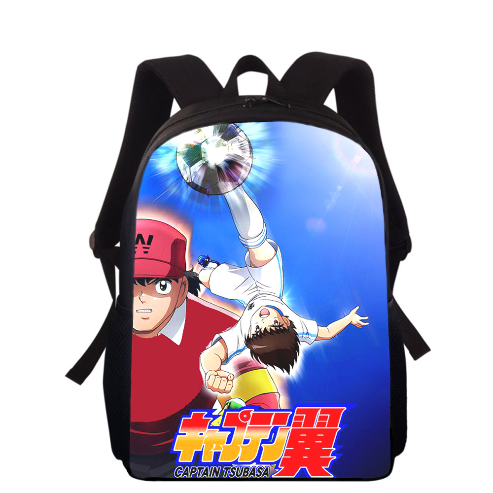 Anime Kapitän Tsubasa 15 "3D-Druck Kinder Rucksack Grundschule Schult aschen für Jungen Mädchen Rucksack Schüler Schulbuch Taschen