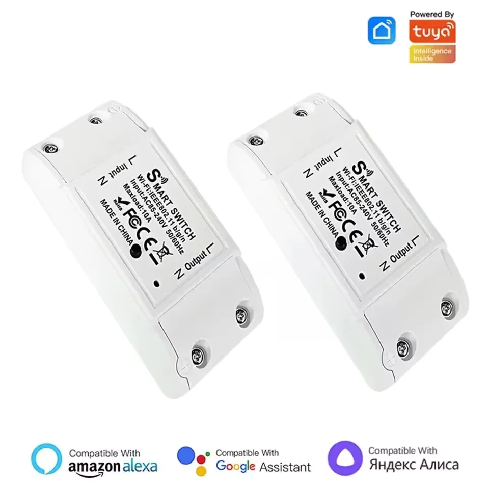 Interruptor wi-fi módulo de relé de automação residencial inteligente tuya alexa interruptor de temporização smartlife app relé de controle remoto sem fio