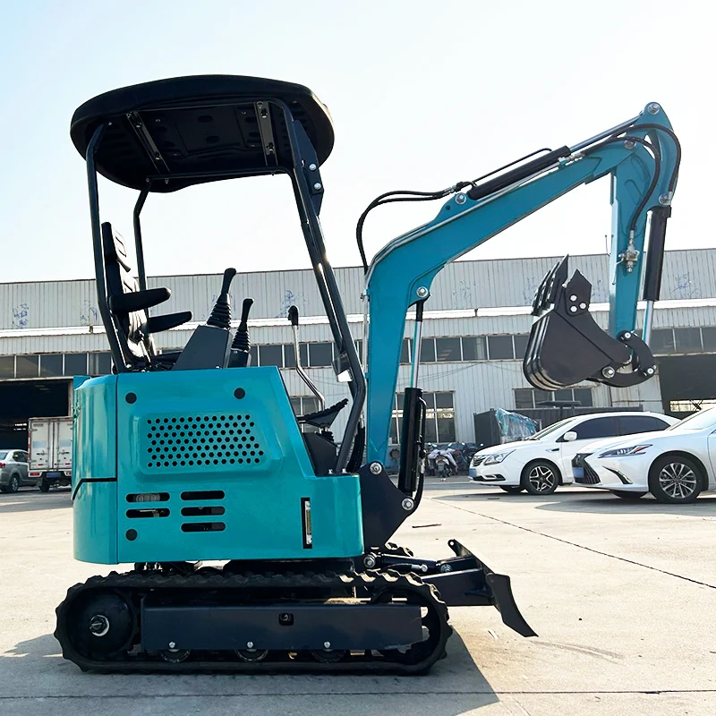 Factory direct sales of 1 ton small household garden crawler excavator customized with cab side swing mini excavator
