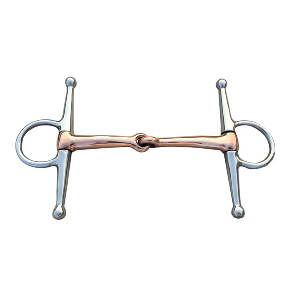 1x 13cm Pferdebit Edelstahl Full-Cheek Trense Bit Kupfer Mund Pferd Tack Pferde Bits Ausrüstung für Pferde