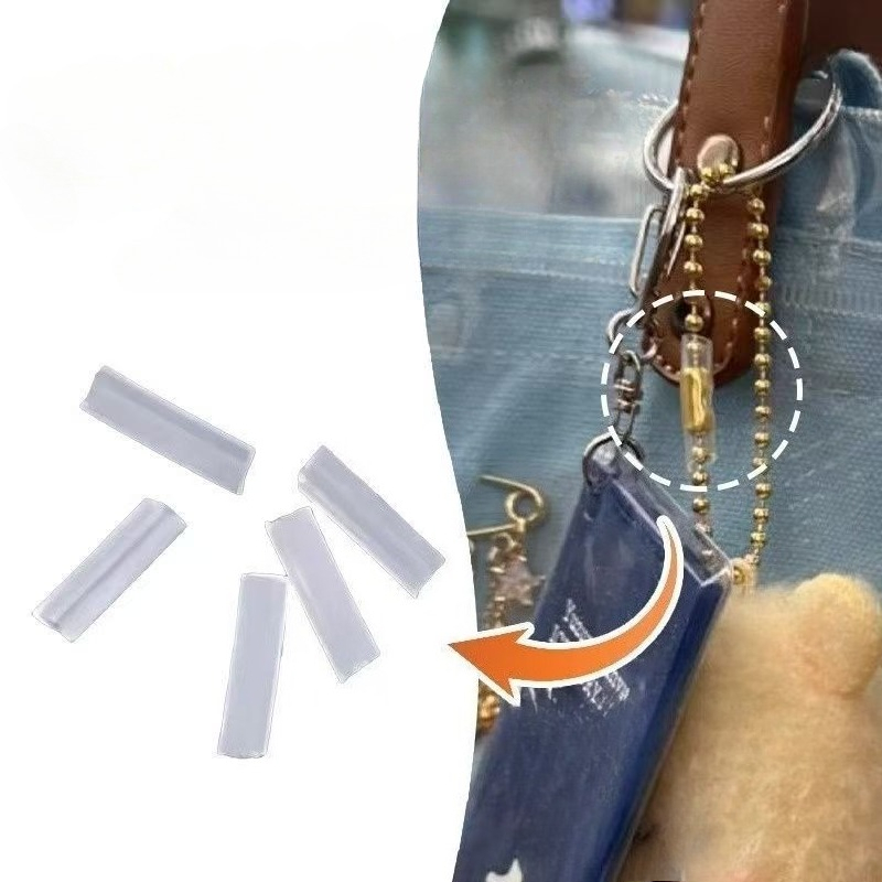 10/20/30/40/50 pçs corrente de contas anti-perdido capa pingente corrente capa protetora evitar saco ornamento de cair