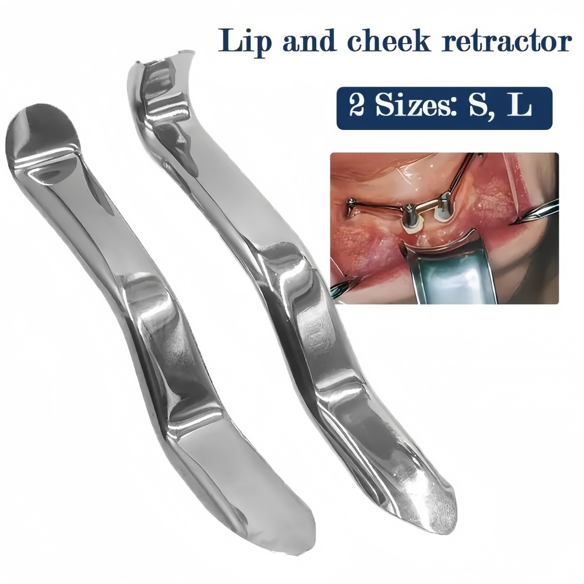 1x Tandheelkunde Lip Cheek Retractor S Vorm Rvs Chirurgisch Implantaat Mond Opener Autoclaveerbaar Tandarts Gereedschap Lip Haak Klem