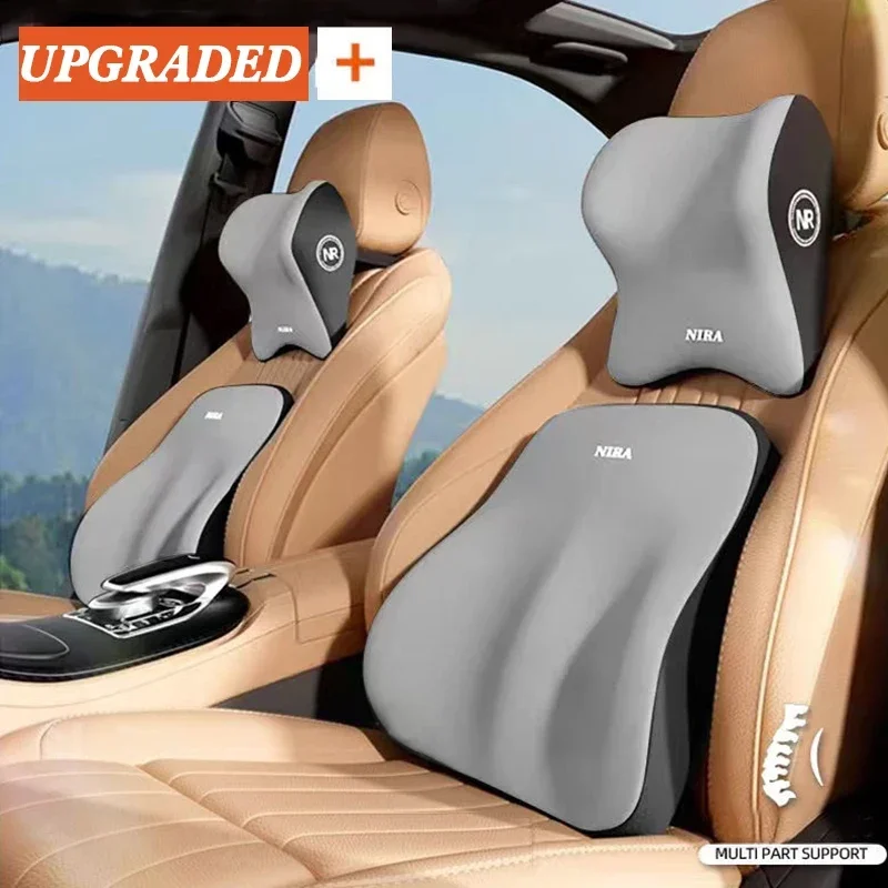 Reposacabezas Universal de espuma viscoelástica para coche, cojín Lumbar para espalda, almohada Lumbar cómoda para el cuello, accesorios generales para el coche