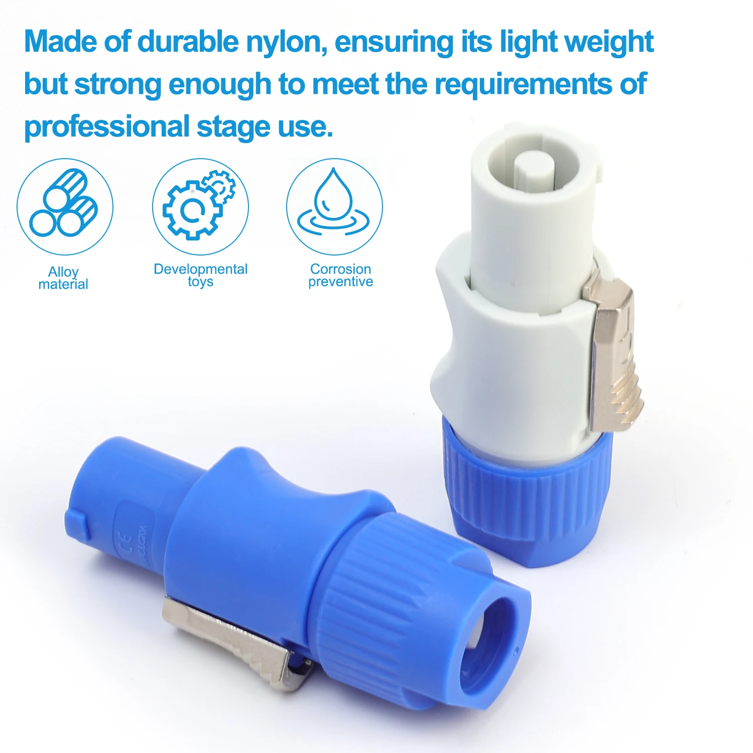 Conector Powercon enchufe macho NAC3FCA NAC3FCB enchufe NAC3MPA Cable de CA 20A 250V adaptador de enchufe de alimentación para pantalla LED de luz de escenario