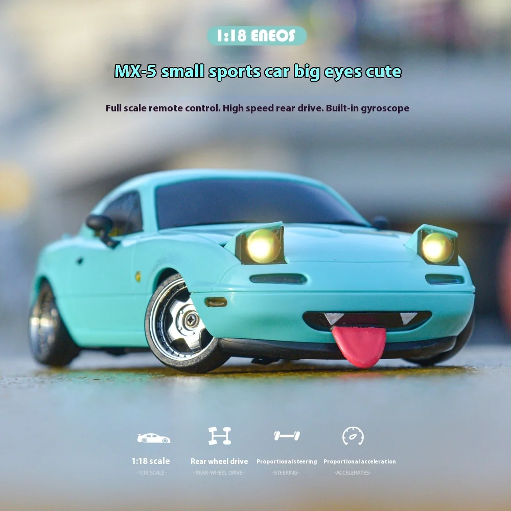 2024 ใหม่ LD1804 MAZDA Mx5 รุ่นพรีเมี่ยม Rc Drift รถ Rc รถยนต์ Gyroscope ด้านหลังล้อไดรฟ์ของเล่นรถวันเกิดของเล่นเด็ก
