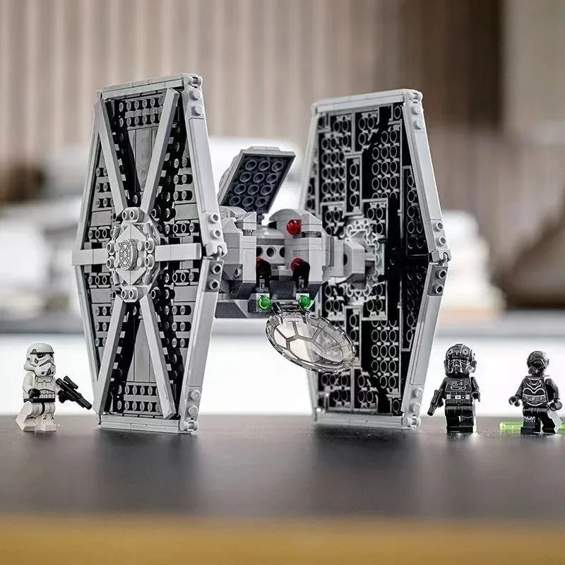 Heiß Auf Lager Imperial Tie Fighter Bausteine Modell Kit -75300 Space Wars Themed Spielzeug Set für Kinder Jungen Geschenk
