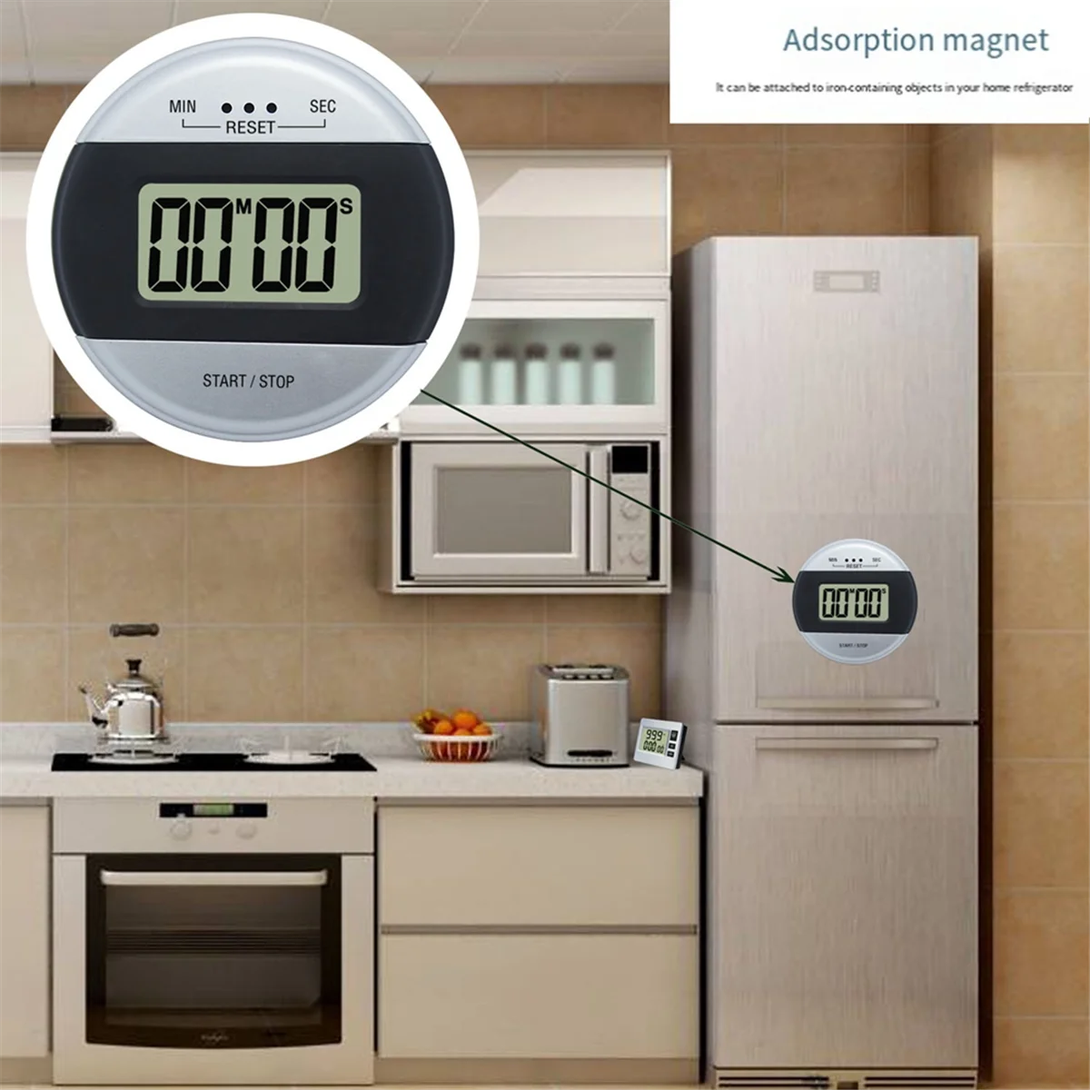 A72P Digital Kitchen Timer - Magnetic Count Direct Entry Cooking Timer, 99 Mins 59 Secs, for Cooking,Exercise,Games