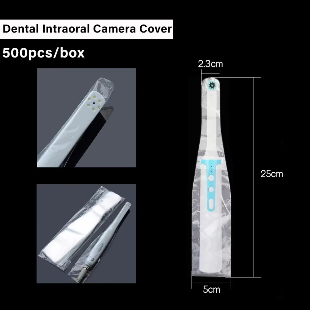 100 ชิ้น/กล่องทันตกรรมทิ้ง Light Guide Rod ป้องกันฟิล์ม Sheath สําหรับ Curing Light Sticks