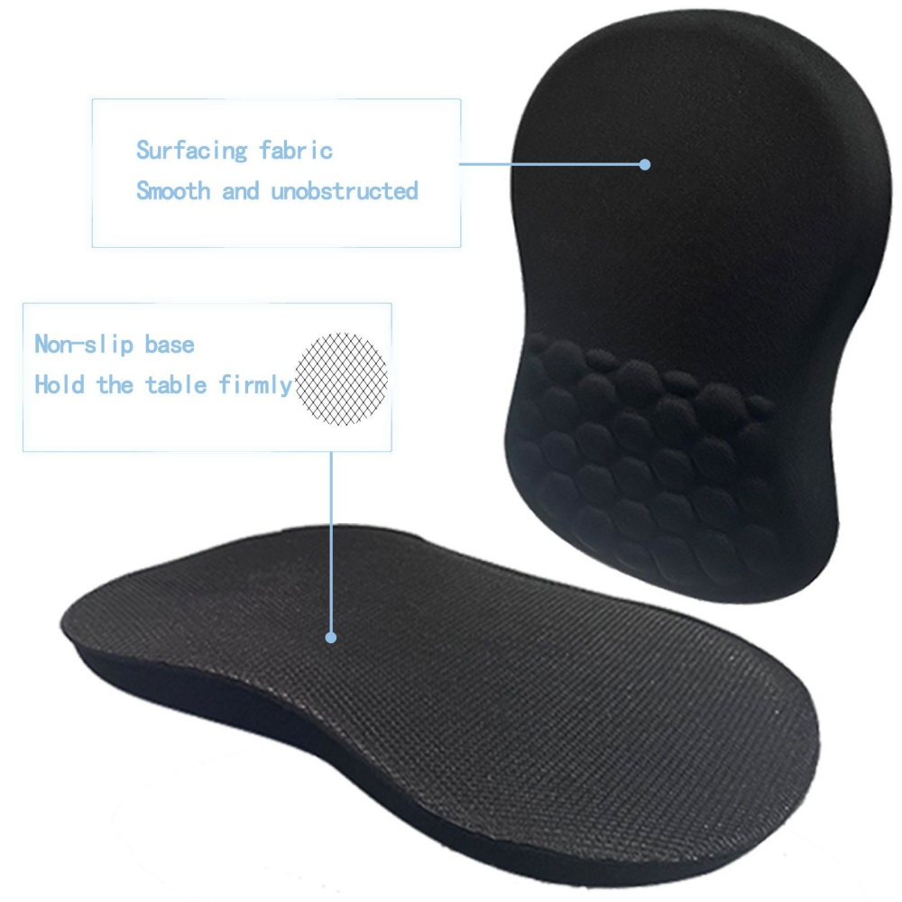 Ergonomic Wrist Support Mouse Pad: Non-Slip High-Elastic Memory Cotton – Comfortable & Durable for PC/Laptop (Home/Office)​