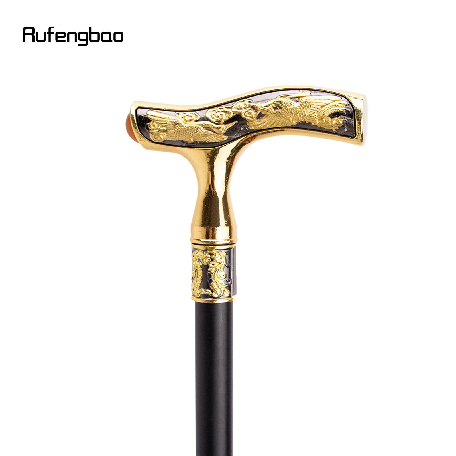 Guindaste andando cana laranja pedra preciosa moda decorativa bengala cavalheiro elegante cosplay cana botão crosier 93cm