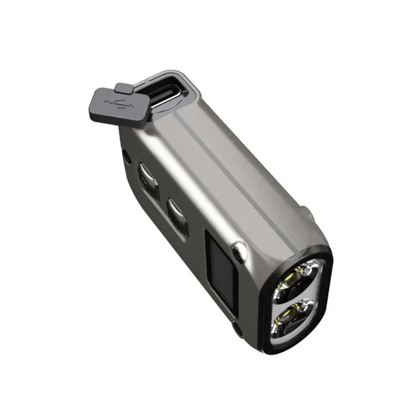 NITECORE Tini2 Ti llavero luz 500 lúmenes tipo C recargable EDC compacto aleación de titanio LED Flshlight