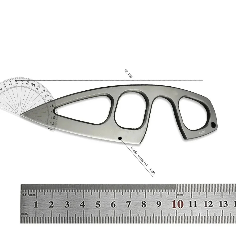 Boker Mini Pocket EDC Collana Piccolo coltello a lama fissa Manico in acciaio 440C con fodero in ABS Coltelli di sopravvivenza tattici per esterni