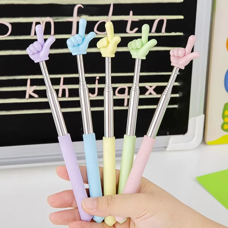 New Stainless Steel Pointer Finger Student Reading Sticks Whiteboard Teaching Pointer Sticks Handheld Presenter Teaching Tools