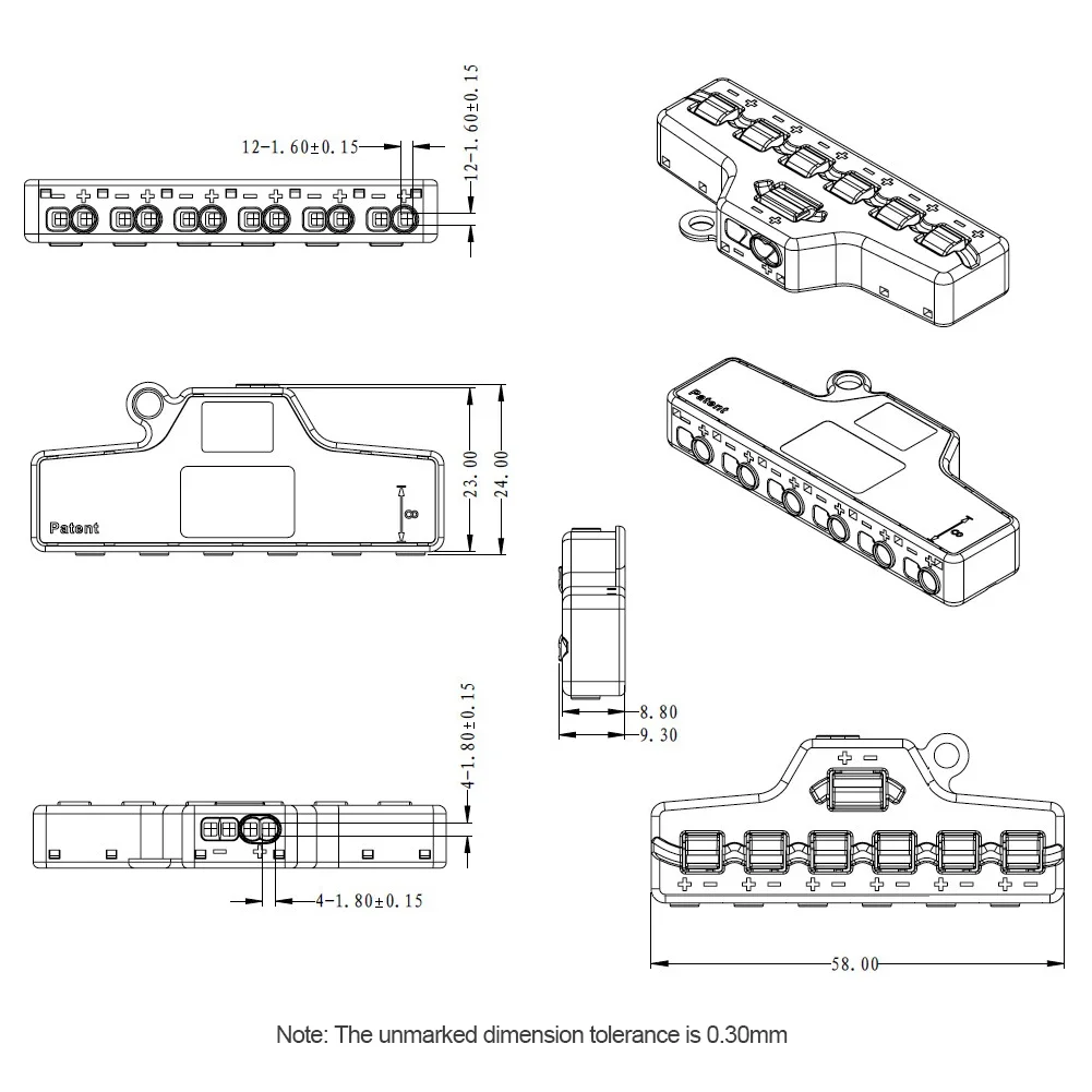 3/6Ports Out Line Splitter Quick Connect Niederspannungsdraht Splitter Verteilerblock für Beleuchtung LED-Streifen-Verbindungsklemme