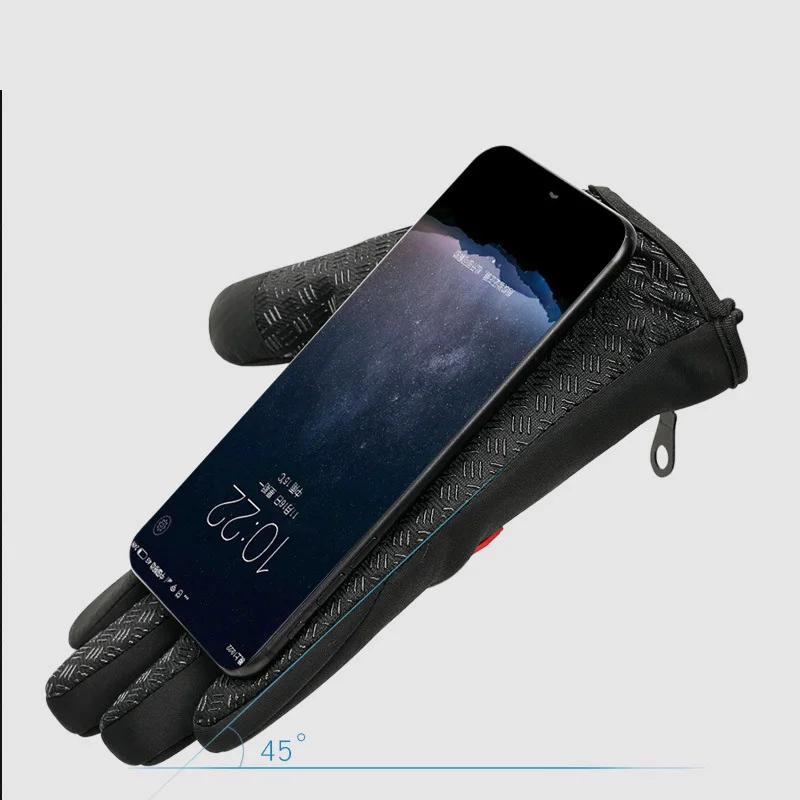 ผู้ชายถุงมือขี่จักรยานฤดูหนาว Touchscreen WARM ผู้หญิงจักรยานกลางแจ้งขับรถรถจักรยานยนต์กันน้ําความร้อนถุงมือกันลื่น