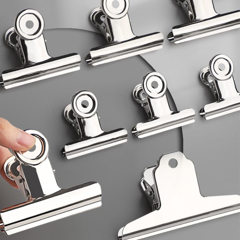 Высококачественный круглый зажим из нержавеющей стали, универсальный металлический зажим для канцелярских принадлежностей, зажим для купюр для студентов