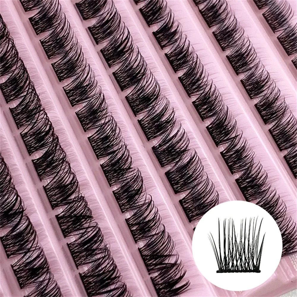 Clusters de pestañas 120 Uds pestañas en racimo 8-16mm pestañas individuales aspecto Natural D Curl pestañas en racimo esponjosas extensión de pestañas DIY