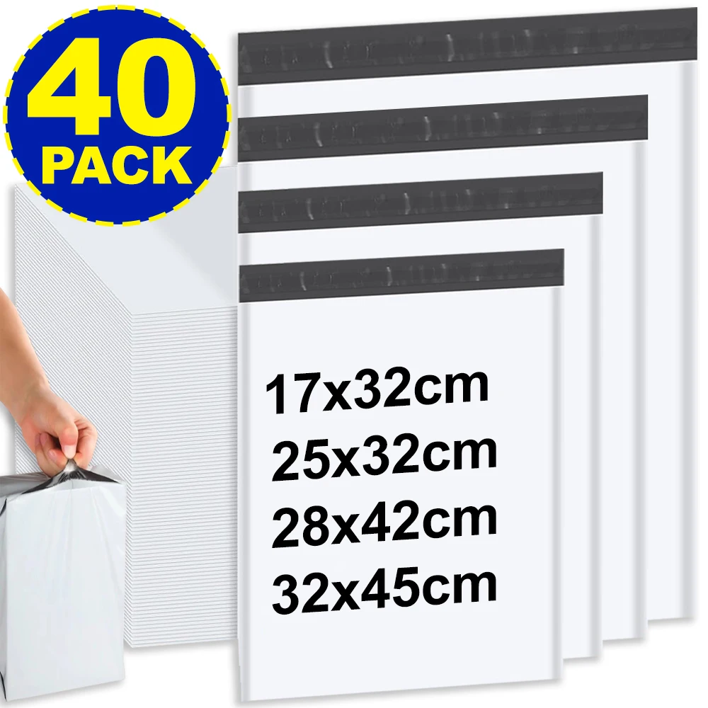 Sacos poli universais, envelopes de envio adesivos fortes, auto-selagem, à prova d'água, para envio, embalagem, envio postal