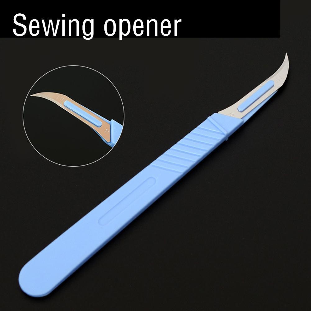 1pc Sewing Seam Rippers Blue Plastic Handle Seam Stitch Ripper Unpicker Remover Thread Cutter For Sewing Craftin Needlework Tool