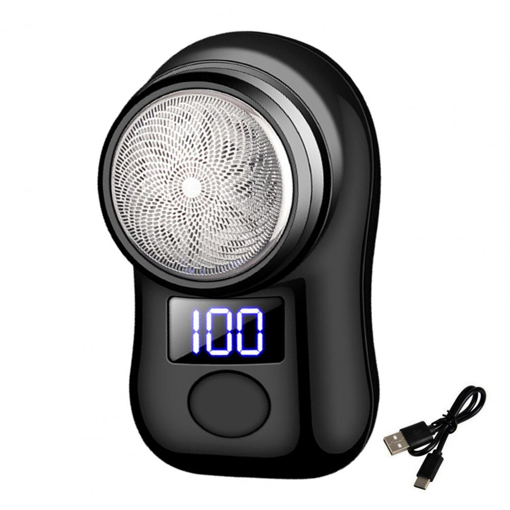 Electric Shaver with Digital Display Waterproof Mini Travel Electric Shaver with Led Battery Display Usb for Men for Beard