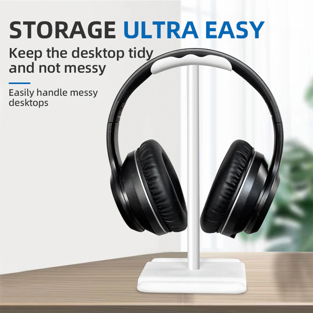 Headphone Stand Holder Space Saving Gaming Headset Stand Rack Desktop Organizer Display Earphone Hanger Bracket