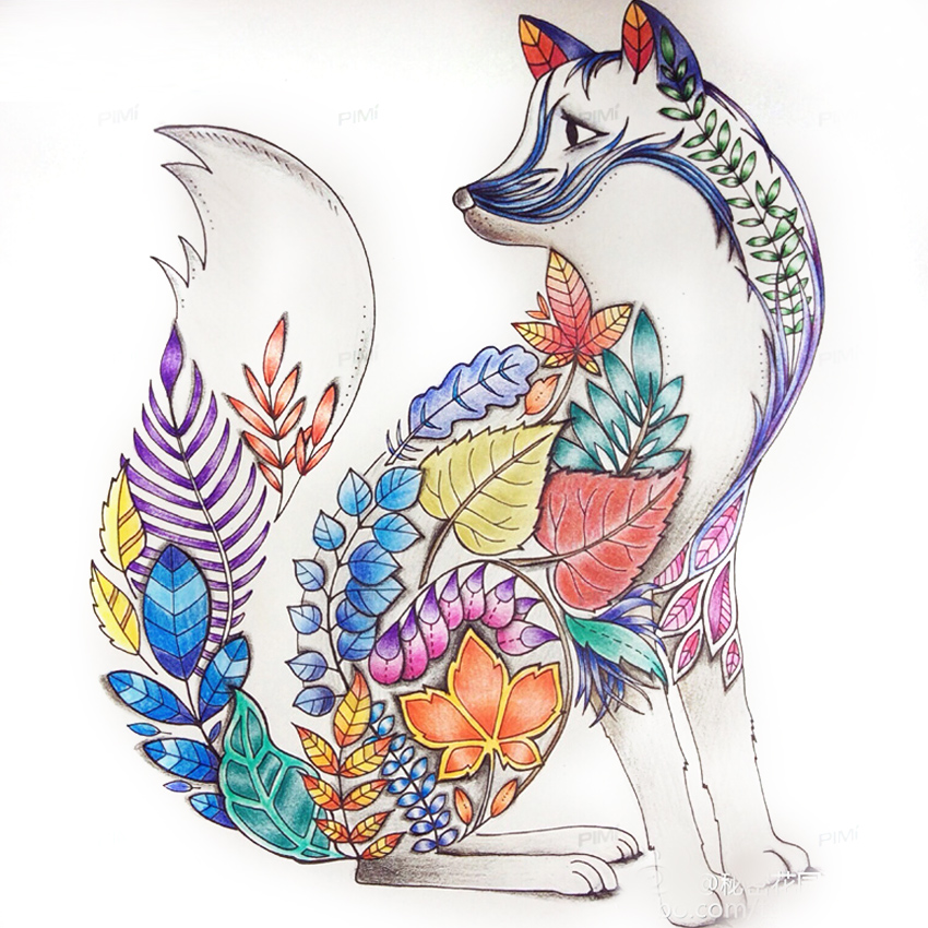 24-страничная книжка-раскраска «Зачарованные лесные мандали» с животными для детей и взрослых, книжки-раскраски для взрослых, живопись/арт/краска