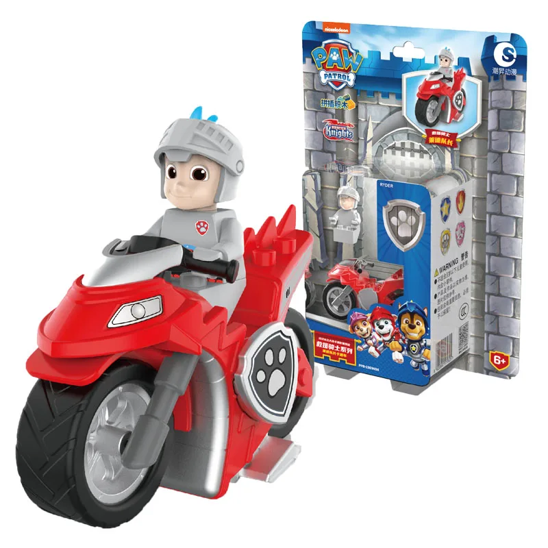 ของแท้ Paw Patrol รถ Chase Skye Marshall ดึงกลับรถยนต์ Playset Building Blocks Ryder รูปของเล่นเด็กของขวัญวันเกิด