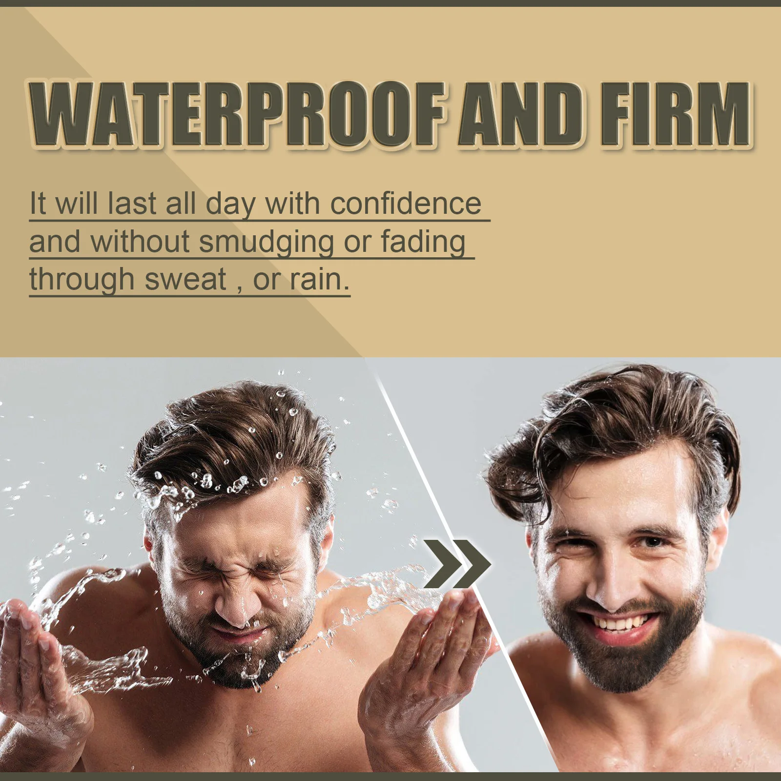 Beard FILLER ปากกาชุดปากกากันน้ํา Beard Shaping Lasting Repair หนวดสีสีดําสีน้ําตาลซ่อมผม Beard Enhancer ปากกา