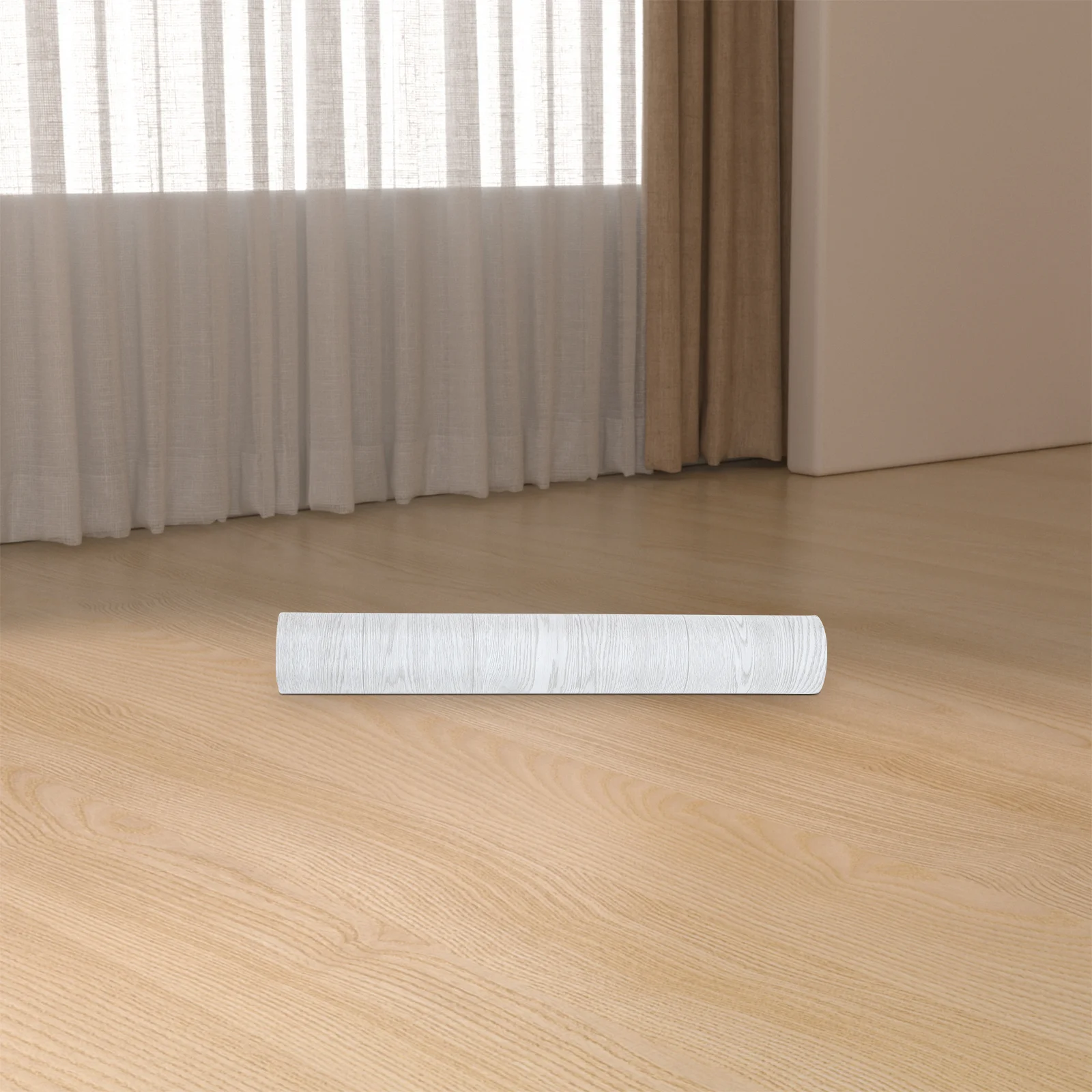 1 rollo de suelo autoadhesivo de Pvc, pegatinas de suelo de palo de pelar de grano de madera de 2Mm de espesor para cocina, baño, dormitorio y sala de estar