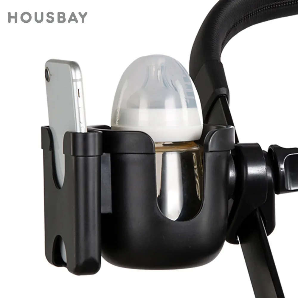 Portavasos para cochecito, soporte para teléfono, soporte para botella de leche para salida, diseño antideslizante, accesorios universales para cochecito de bebé