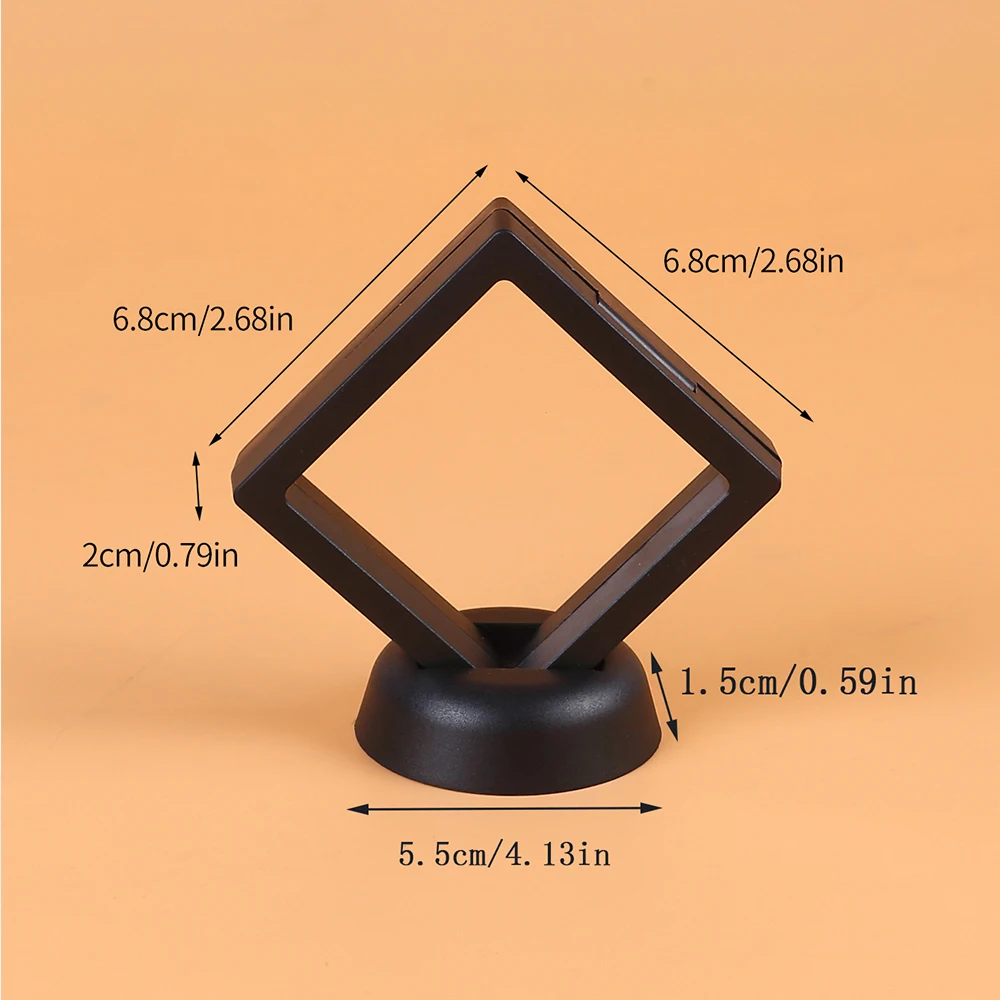 5 Stuks Drijvende Vitrine Frame Ring Ketting Oorbel Verpakking Sieraden Munt Display Standhouder