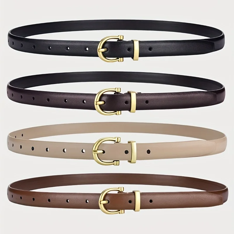 Cinto macio de couro PU para mulheres, cinto fino, emparelhado com calça, cinto de jeans, presente para mães e namoradas, nova moda