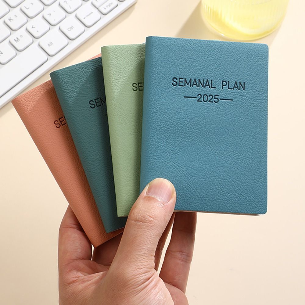 Carnet d'agenda minimaliste avec calendrier, liste des choses à faire, cahier, espagnol, document Morandi, licence 2025, école, bureau, A5, 2025