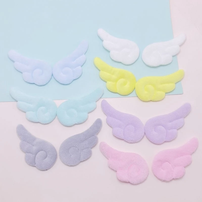 10 ชิ้นตุ๊กตาแองเจิลวิงรูปร่าง DIY อุปกรณ์กิ๊บติดผมสำหรับเสื้อผ้าและพวงกุญแจ